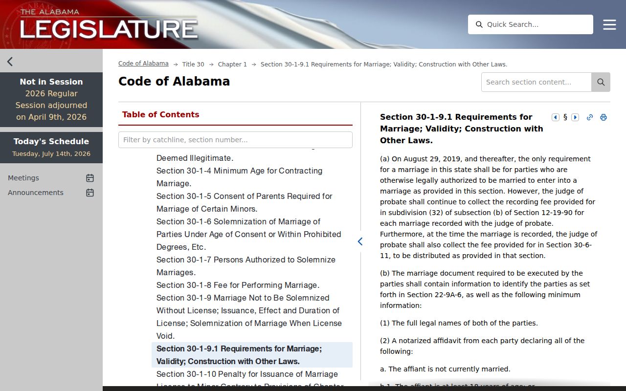Elmore County marriage records Alabama marriage certificate law