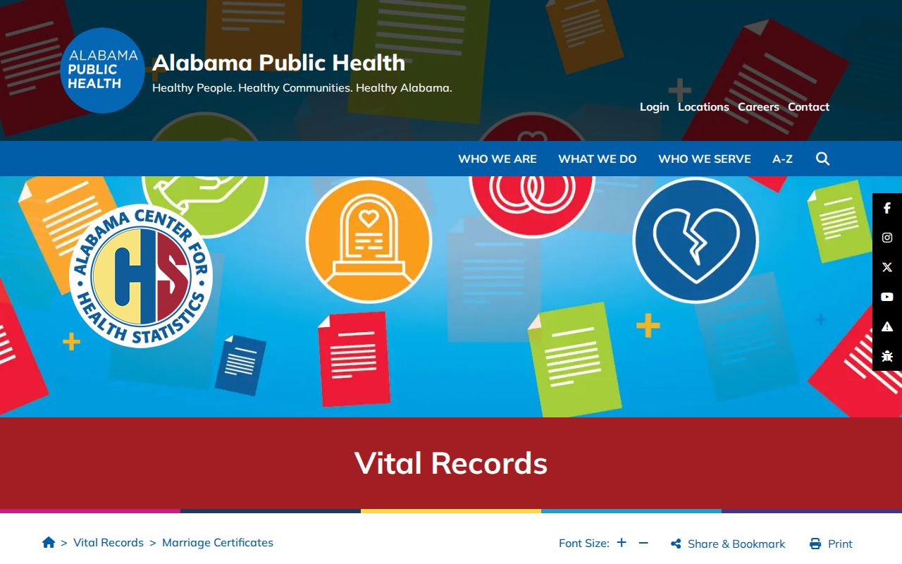 Elmore County marriage records ADPH certified certificate page